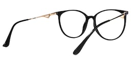 Chanty Round Black Glasses4