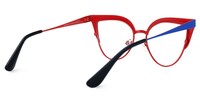 Wendi Cateye Red-Blue Glasses3