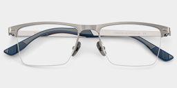 Brock Browline Silver Glasses4