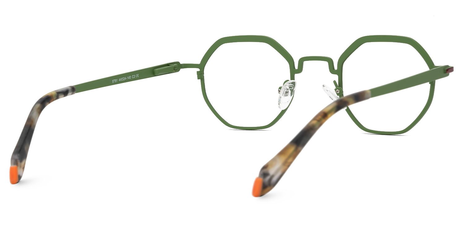 Jovette Green Eyeglasses with Geometric Shape | Zeelool Optical