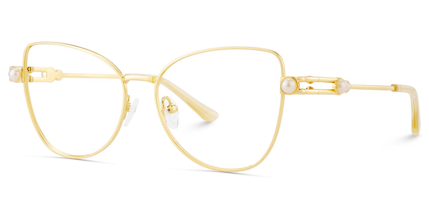 Gaga Eyeglasses in Cat Eye Gold Frame | Zeelool4