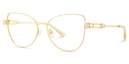 Gaga Cat eye Gold Glasses4