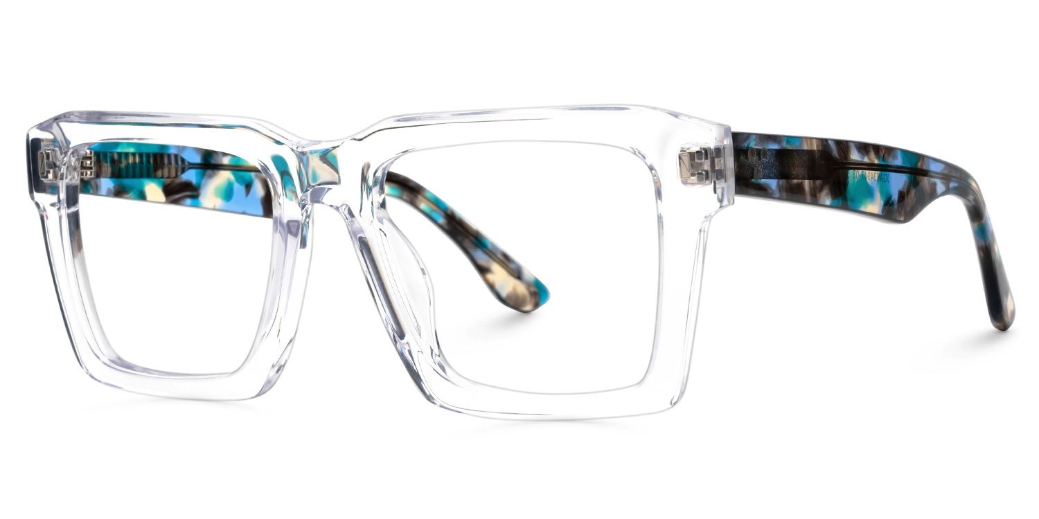 Kenish Designer Eyeglasses in Square Clear Frame1