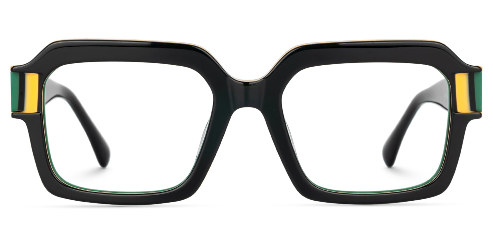 Suarez Square Men's Black Eyeglass Frames | Zeelool0