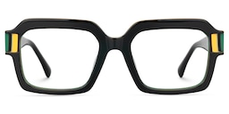 Suarez Square Black Glasses0
