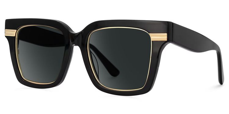 Taylor Black Square Sunglasses