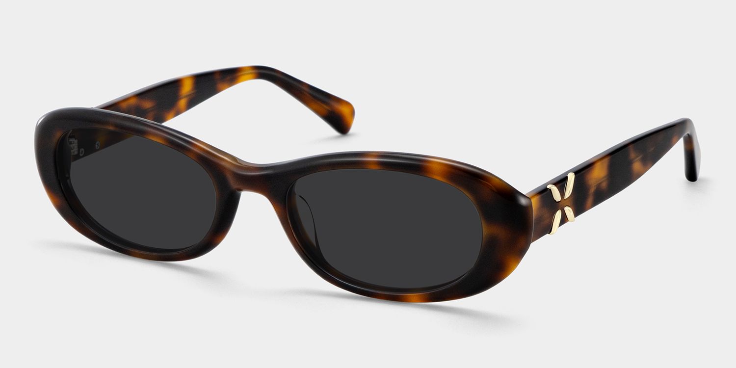Catherine Tortoise Oval Frame Glasses Online | ZEELOOL2