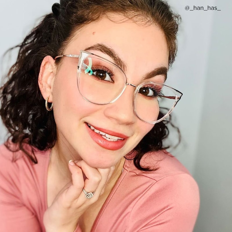 Estrada Cateye Black-Crystal Glasses8