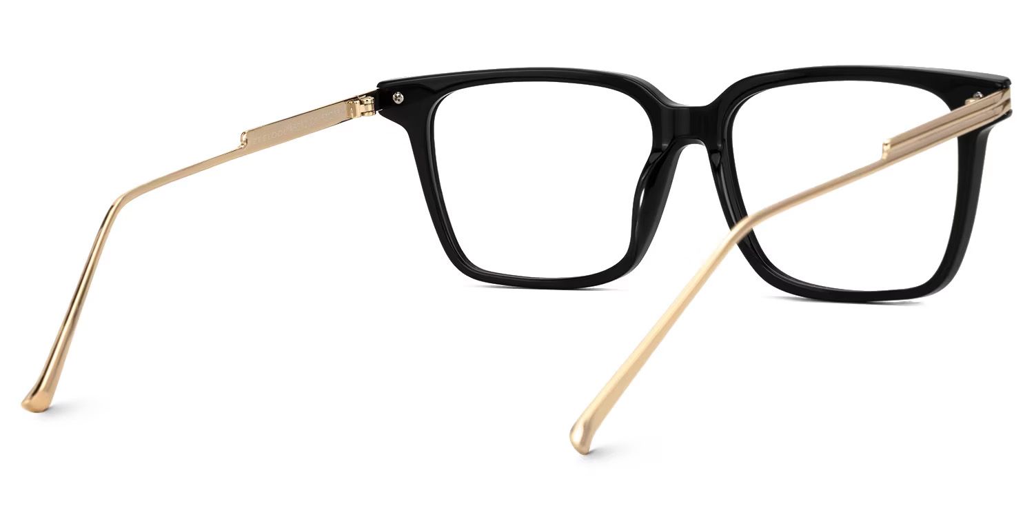 Viixen Rectangle Black Frame Glasses | Zeelool3