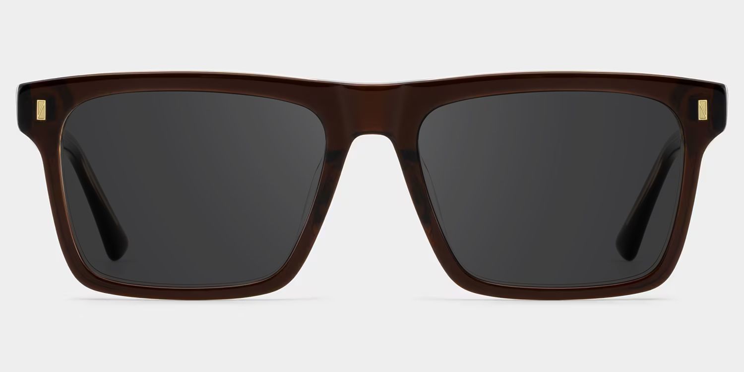 Rectangle Brown Eyeglasses- Henry Acetate Frame Glasses0