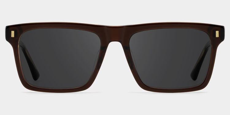 Henry Brown Rectangle Sunglasses