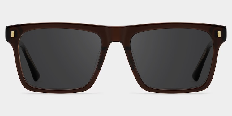 Henry Rectangle Brown Glasses