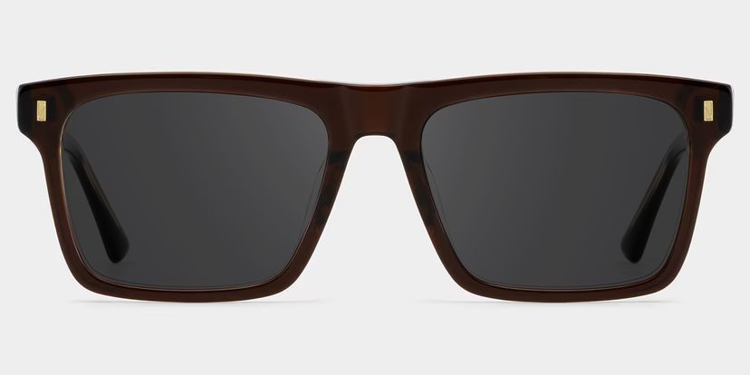 Henry Brown Rectangle Sunglasses