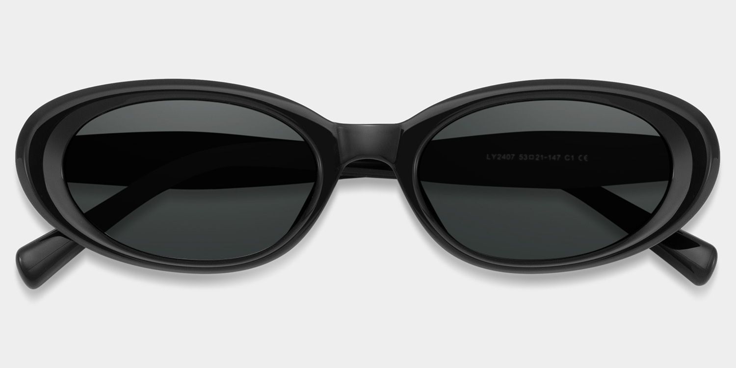 Zion black Frame Polarized Sunglasses with oval Style Online | ZEELOOL2