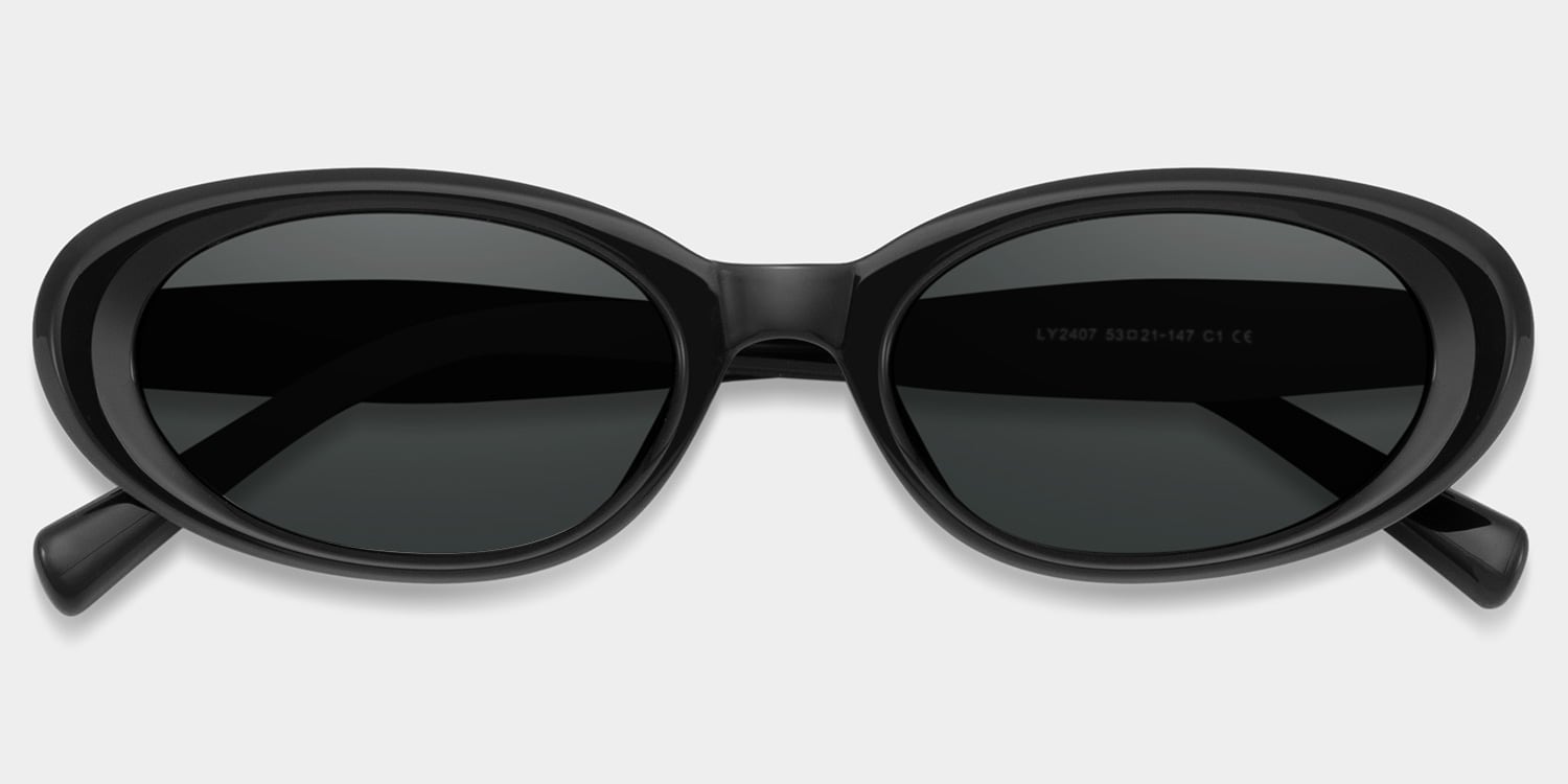 Zion Oval Black Polarized Sunglasses2