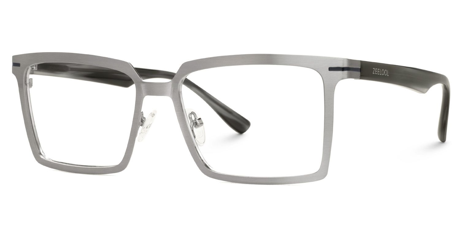 Sharma Rectangle Gold Color Metal Eyeglasses for Men1