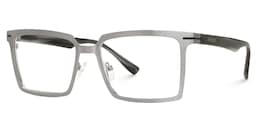 Sharma Rectangle Silver Glasses1