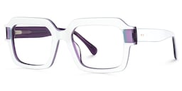 Suarez Square White Glasses1