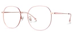 Qusay Round Pink Glasses1
