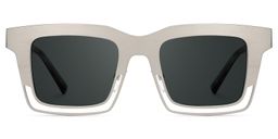 Evan Rectangle Silver Glasses0