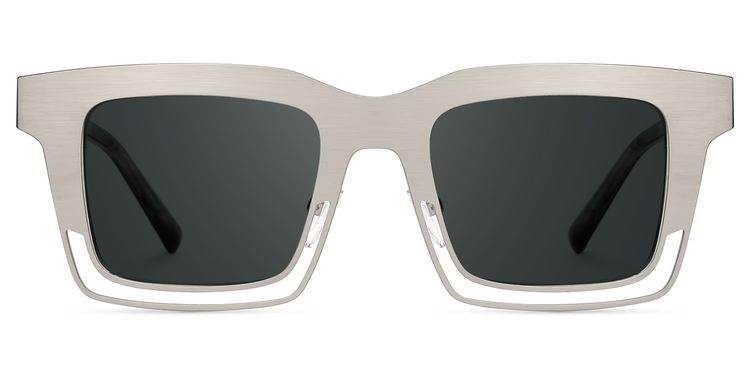 Evan Rectangle Silver Glasses