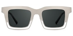 Evan Rectangle Silver Glasses0