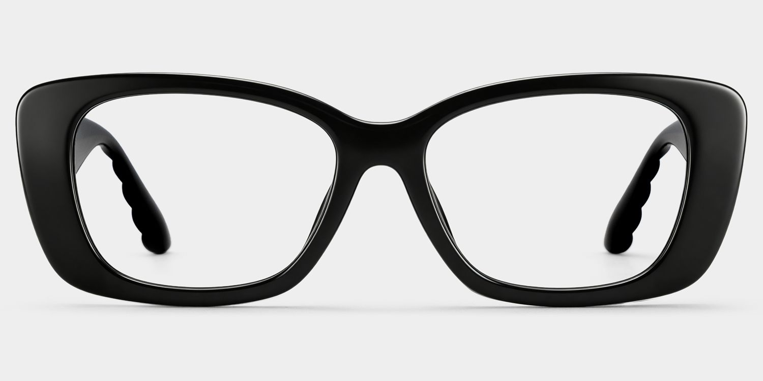 Hannah Black Rectangle Frame Eyeglasses | ZEELOOL1