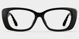 Hannah Black Rectangle Glasses1