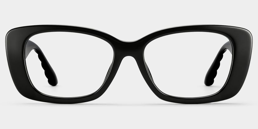 Hannah Black Rectangle Glasses