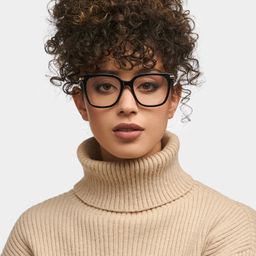 Jacqui Square Black Glasses5