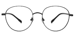 Celena Round Black Glasses0