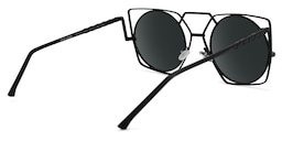Evette Geometric Black Glasses3