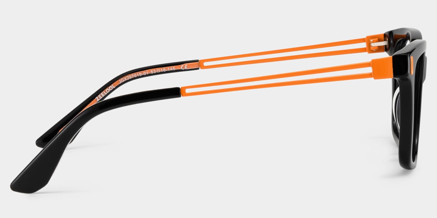 Axel Rectangle Black Glasses5