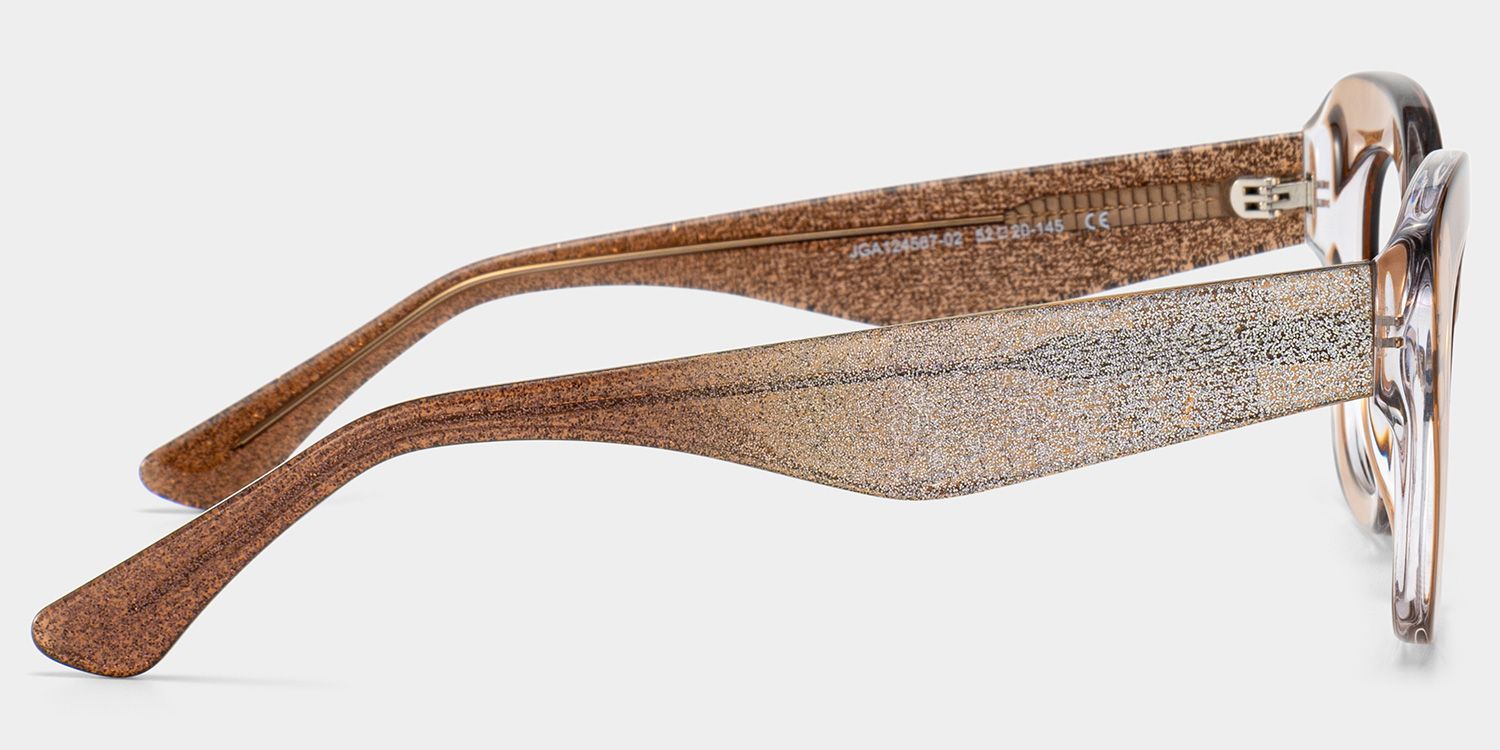 Mireille Butterfly Brown bling bling Eyeglass Frames | ZEELOOL