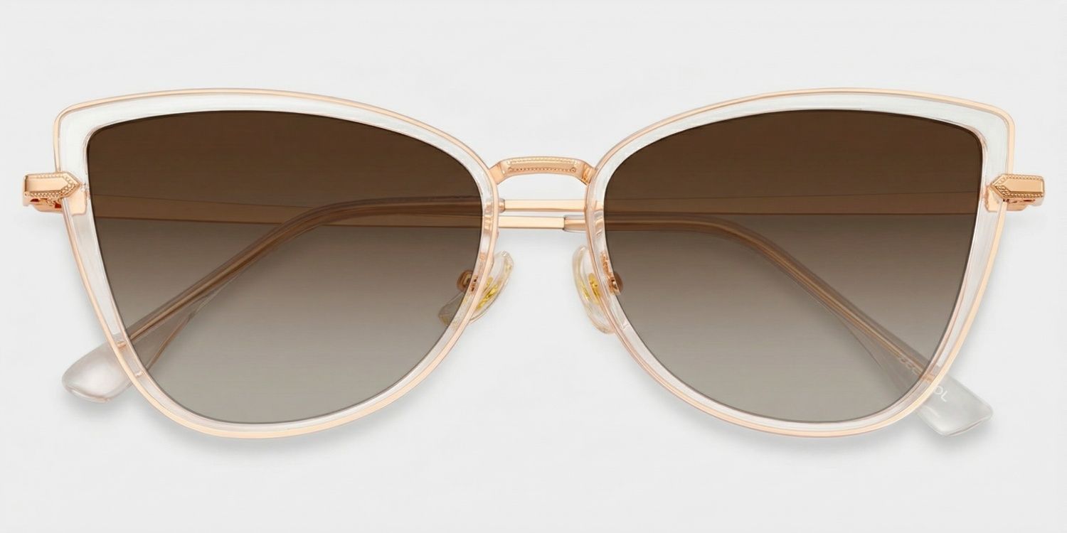 Cat eye Clear Eyeglasses- Sloane Mixed Frame Glasses1