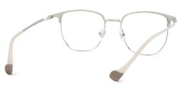 Bethelmy Browline White Glasses5
