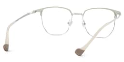 Bethelmy Browline White Glasses5