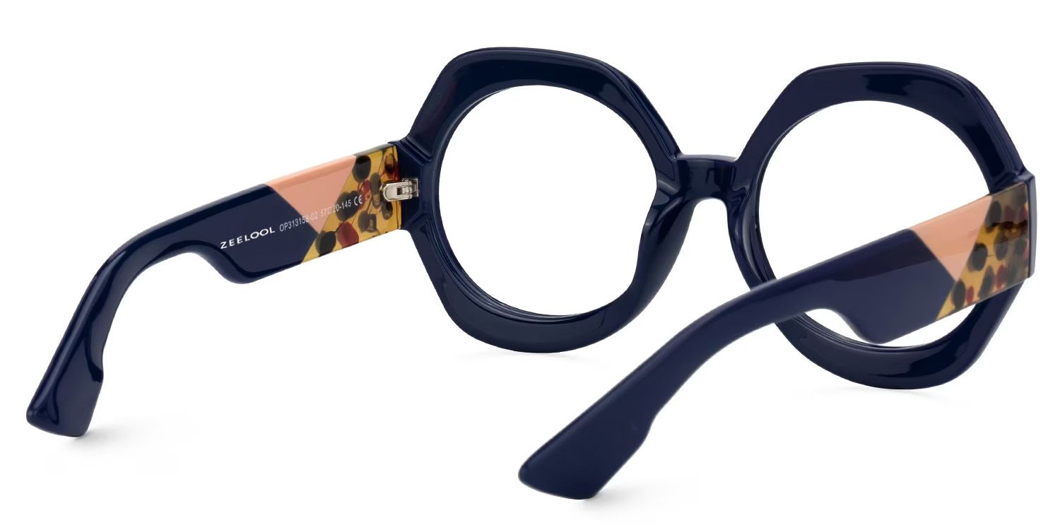 Geoffrey Geometric Dark-Blue Glasses | ZEELOOL Canada3