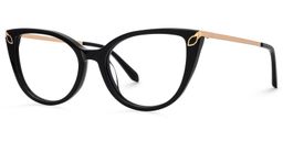 Pearce Cateye Black Glasses1