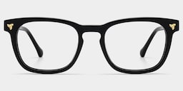 Heather Square Black Glasses1