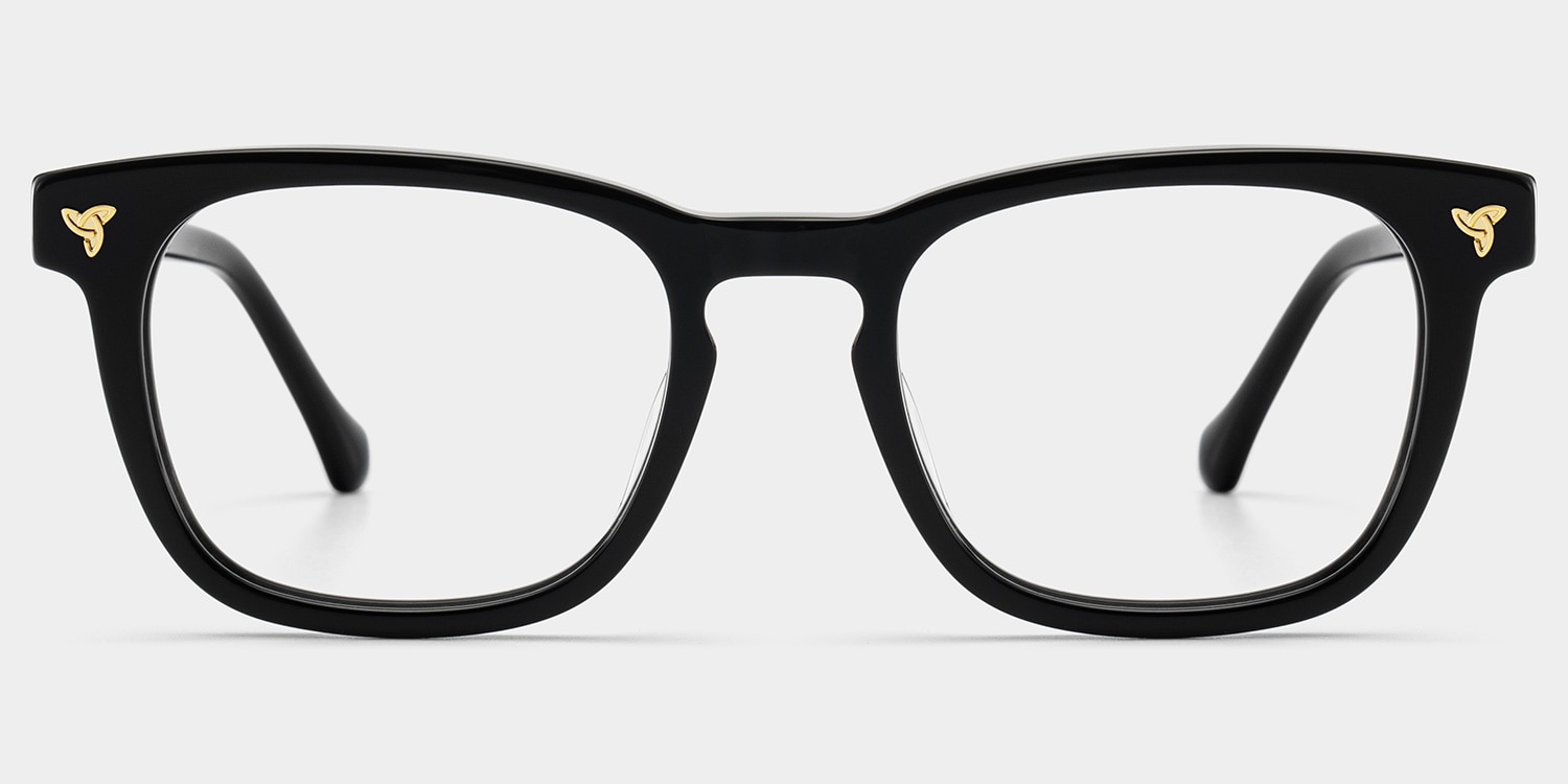 Heather Square Black Glasses