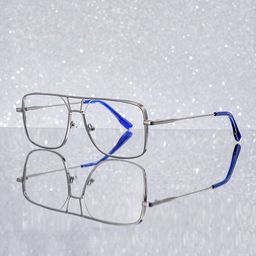 Bowdry Aviator Silver Gray Glasses0