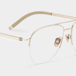 Grayson Light Gold Aviator Glasses5