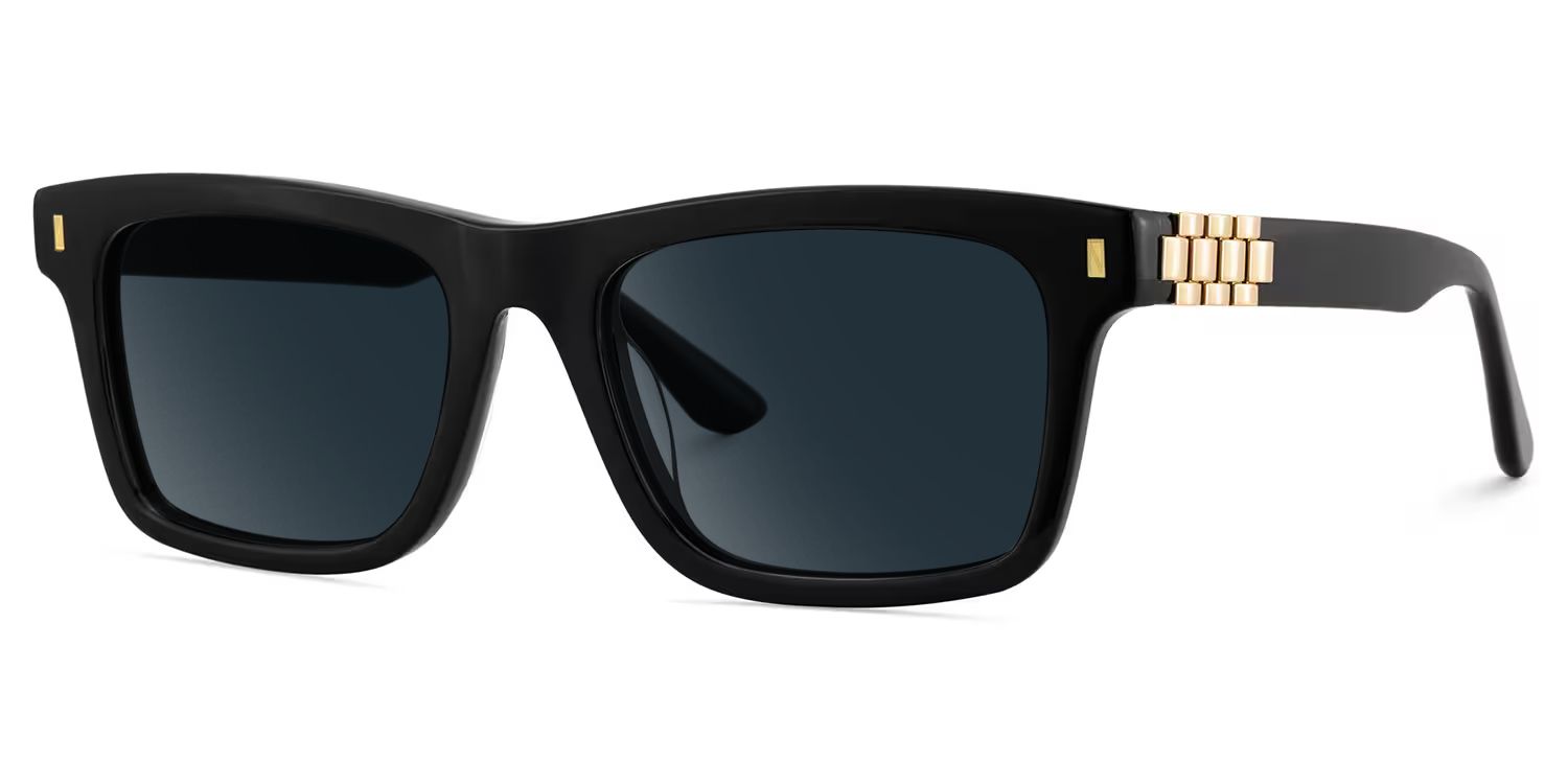 Sammi Rectangle Black Prescription Sunglasses | ZEELOOL2
