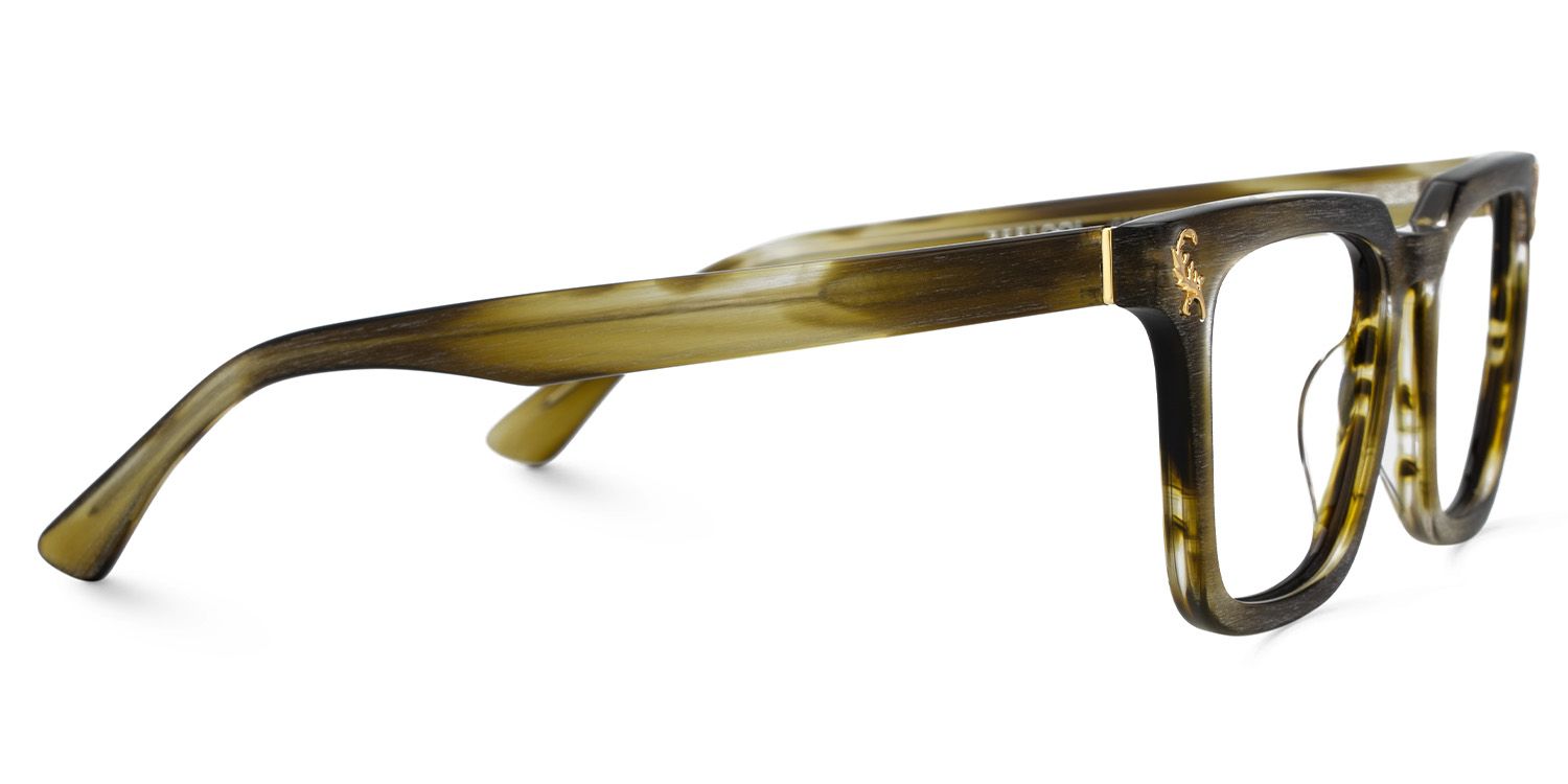Men's Rectangular Eyeglasses Frames With Brown Color | Zeelool4