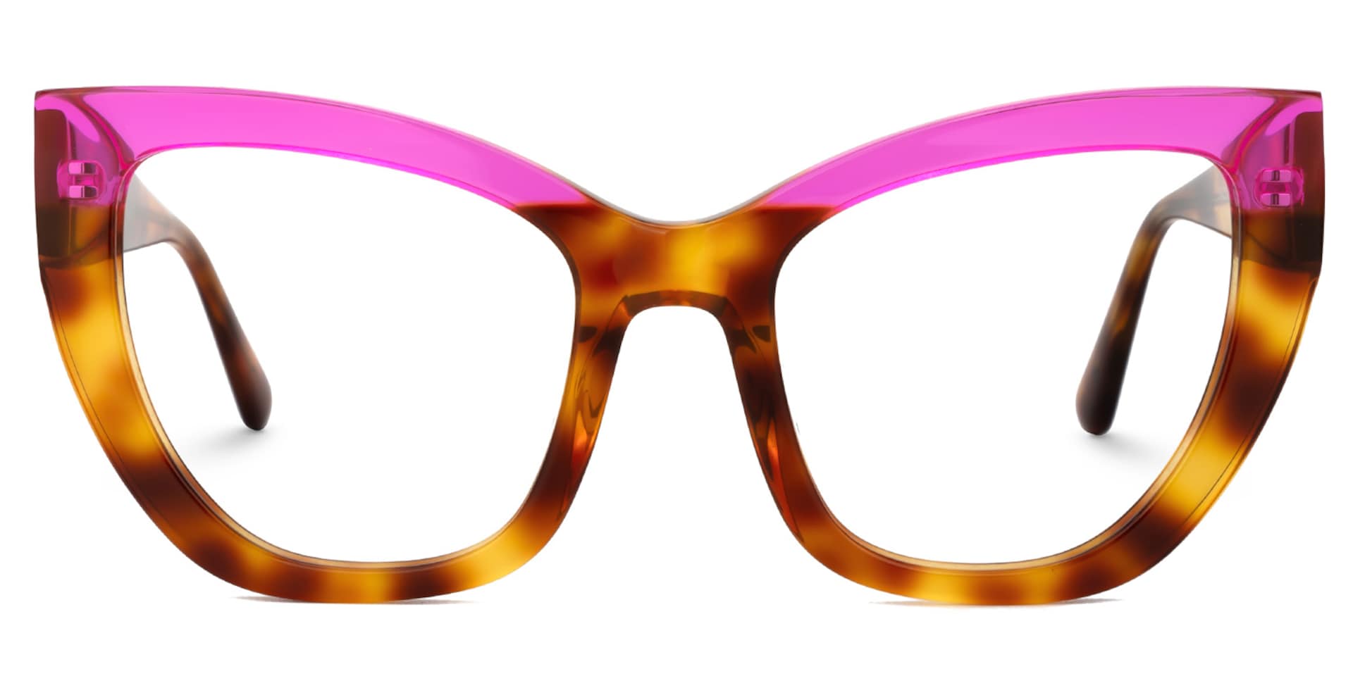 Shahdia Geometric Brown-Rose Red Frame Glasses | Zeelool0