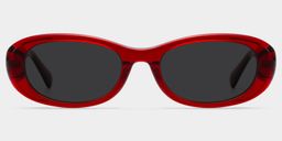 Catherine Red Oval Glasses0