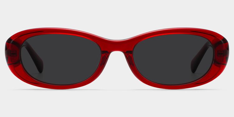 Catherine Red Oval Glasses