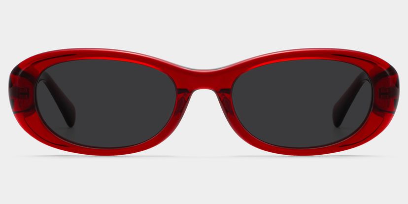 Catherine Red Oval Glasses