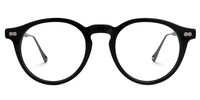 Chantalle Round Black Glasses0